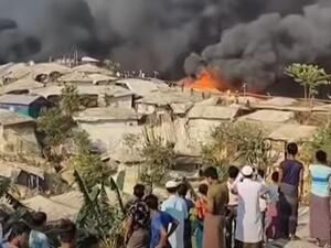 "جماعات متشددة" وراء حريق مخيم الروهينغا في بنغلاديش