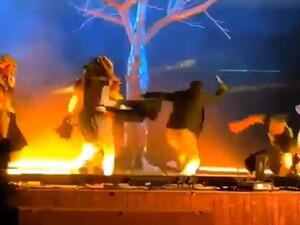 صورة ماخوذة من الفيديو للحظة الهجوم