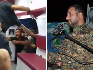 فيديو للحظات الاخيرة قبيل مقتل قيادي بالعصائب على يد عراقيين غاضبين