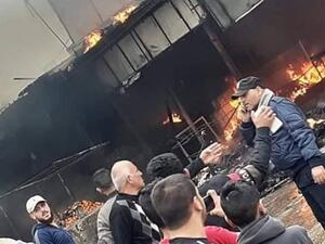 مقتل واصابة العشرات في حريق ضخم بسوق وسط غزة