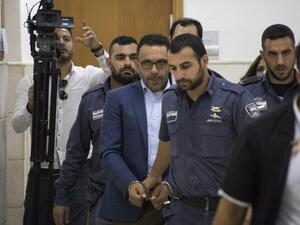 محافظ مدينة القدس، عدنان غيث خلال اعتقاله من قبل القوات الاسرائيلية