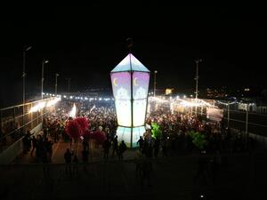 فانوس رمضان من برج اللقلق في القدس القديمة