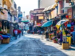 احد الاسواق في العاصمة البحرينية المنامة