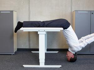 A quick stretching and exercise routine at your desk might improve your strength and concentration and keep you healthy.