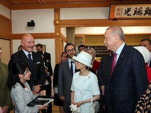 Turkish president on Sunday visited an Ottoman-themed exhibition in Kyoto   (Twitter)