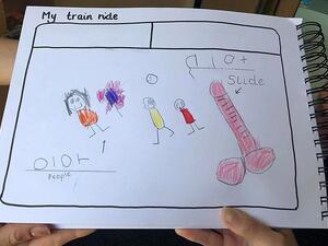 A mum was mortified when she was called into her daughter's nursery after staff mistook her four-year-old daughter's drawing of a 'slide' for something rude (www.dailymail.co.uk)