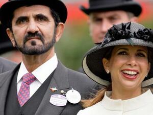 This is Sheikh Mohammed bin Rashid al-Maktoum and his youngest wife Princess Haya bint al-Hussein (Twitter)