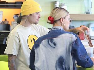 Justin Bieber and wife Hailey (Twitter)