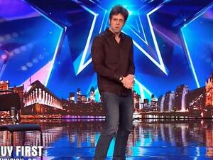 Guy First says he 'didn't think something so stupid would be so good' after wowing judges with strange clasped hands act Britain's Got Talent (Twitter)