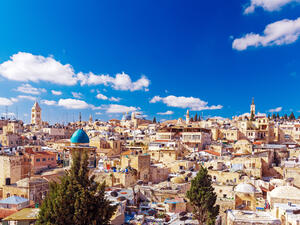 Roofs of Old City with Holy Sepulcher Church Dome, Jerusalem (Shutterstock)