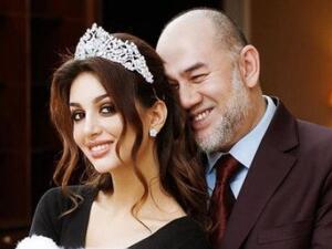 Sultan Muhammad V of Kelantan, 50, and Rihana Oksana Voevodina, 27 (Twitter)