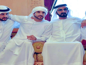 محمد بن راشد يزف ابناءه الثلاثة 