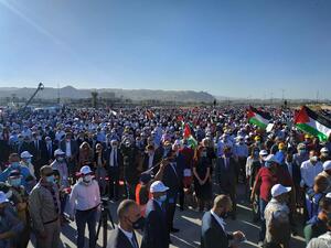  جماهير غفيرة، شاركت يوم الإثنين المنصرم، بالمهرجان الوطني المركزي في أريحا