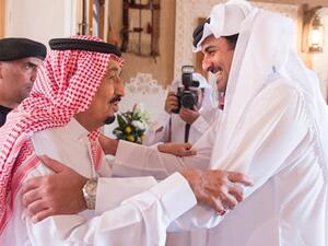 امير قطر يعزي ملك السعودية