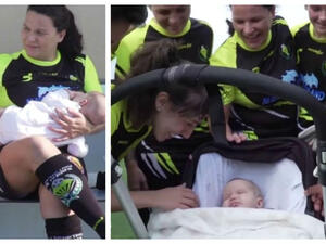 روث مع ابنتها جوليا 