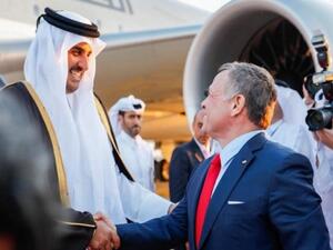 العاهل الأردني وأمير قطر