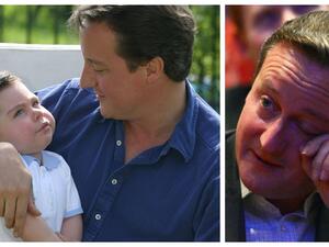 ديفيد كاميرون وابنه إيفان  ديفيد كاميرون وابنه إيفان