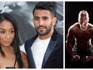 رياض محرز وزوجته رينا / الملاكم الأمريكي ديونتاي وايلدر