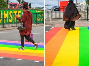 لندن تكشف النقاب عن أول ممر للمشاة بألوان قوس قزح لندن تكشف النقاب عن أول ممر للمشاة بألوان قوس قزح