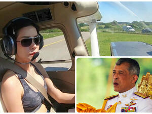 ملك تايلاند "ماها فاجيرالونجكورن" وزوجته الجديدة "سينينات ونجفاجيراباكدي" 