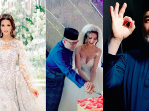 العاهل الماليزي السابق السلطان محمد الخامس وطليقته الروسية "أوكسانا فوفودينا"