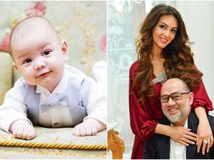 أوكسانا فويفودينا وطليقها السلطان محمد الخامس - ابنها ليون