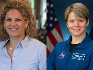 رائدة الفضاء الأمريكة "آن ماكلين" وشريكتها السابقة "سمر ووردن" رائدة الفضاء الأمريكة "آن ماكلين" وشريكتها السابقة "سمر ووردن"