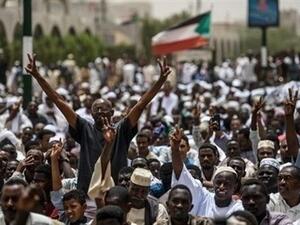 جانب من مظاهرة في الخرطوم