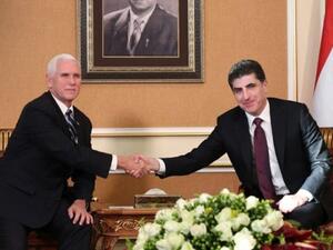 بنس يزور أربيل دعما لأكراد العراق.. وبرزاني يشكر واشنطن