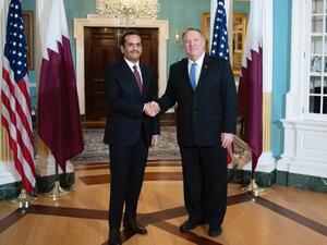 بومبيو يبحث التعاون بالأمن والدفاع مع نظيره القطري