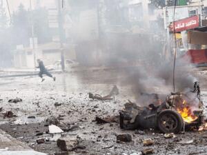 هجومين انتحاريين بسيارتين ملغومتين للمعارضه في حلب