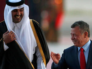  العاهل الأردني الملك عبد الله الثاني وأمير قطر الشيخ تميم بن حمد آل ثاني 