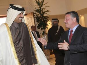 عاهل الأردن الملك عبد الله الثاني، وأمير قطر تميم بن حمد آل ثاني