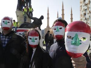 . Hundreds of Lebanese protested against deteriorating economic conditions. Photo AFP ©AFP ⁃ ANWAR AMRO