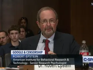 Dr. Robert Epstein, Senate Judiciary Committee, July 2019 /CSPAN