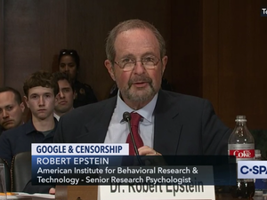 Dr. Robert Epstein, Senate Judiciary Committee, July 2019 /CSPAN