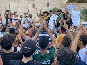 Protesters in Tripoli, Libya gather against corruption and electricity shortages on Aug 24, 2020 (AFP/FILE)