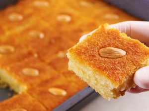 طريقة عمل البسبوسة البسيطة بأكثر من طريقة