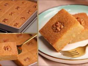 طريقة عمل بسبوسة الطازج بطرق ومكونات متعددة