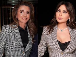 إليسا بنفس إطلالة الملكة رانيا