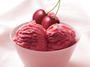 الآيس كريم بالكرز 