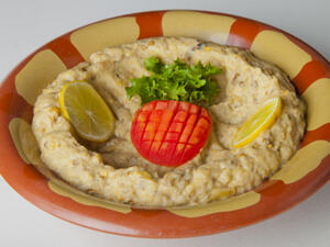 متبّل الباذنجان المشوي 