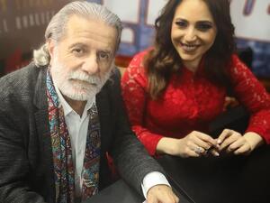 الفنانة اللبنانية عبير نعمة برفقة الفنان مارسيل خليفة