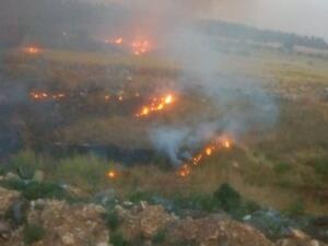 إندلاع حريق بمحاذاة الشريط الحدودي الجنوبي