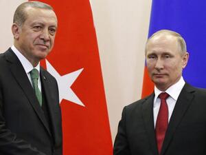 الرئيس الروسي، فلاديمير بوتين، ونظيره التركي رجب طيب أردوغان