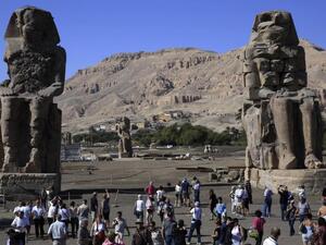 آثار فرعونية في منطقة الأقصر جنوب مصر