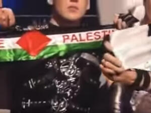 رفع علم فلسطين أثناء التصويت بمسابقة "يوروفيجين" بتل أبيب