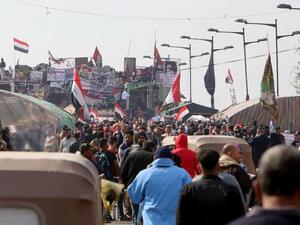 جانب من المظاهرات في العراق