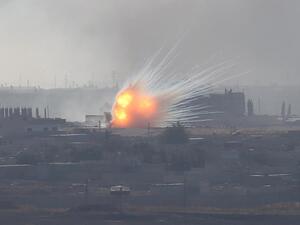  قصف تركي على مدينة رأس العين الواقعة ضمن منطقة عملية “نبع السلام”/ أرشيفية