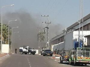 حريق في أحد المصانع داخل مستوطنة سديروت